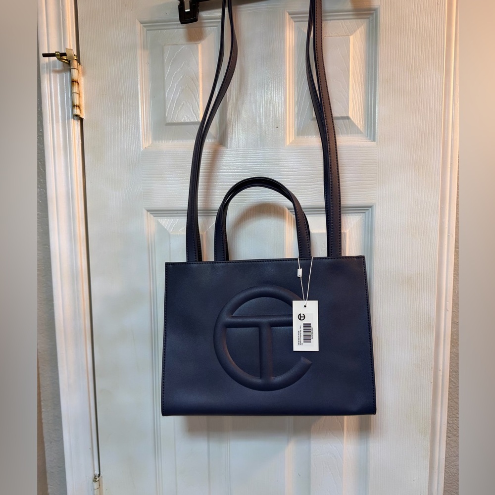 Telfar Schmedium Navy Blue Shopping Bag - Picture 8 of 14